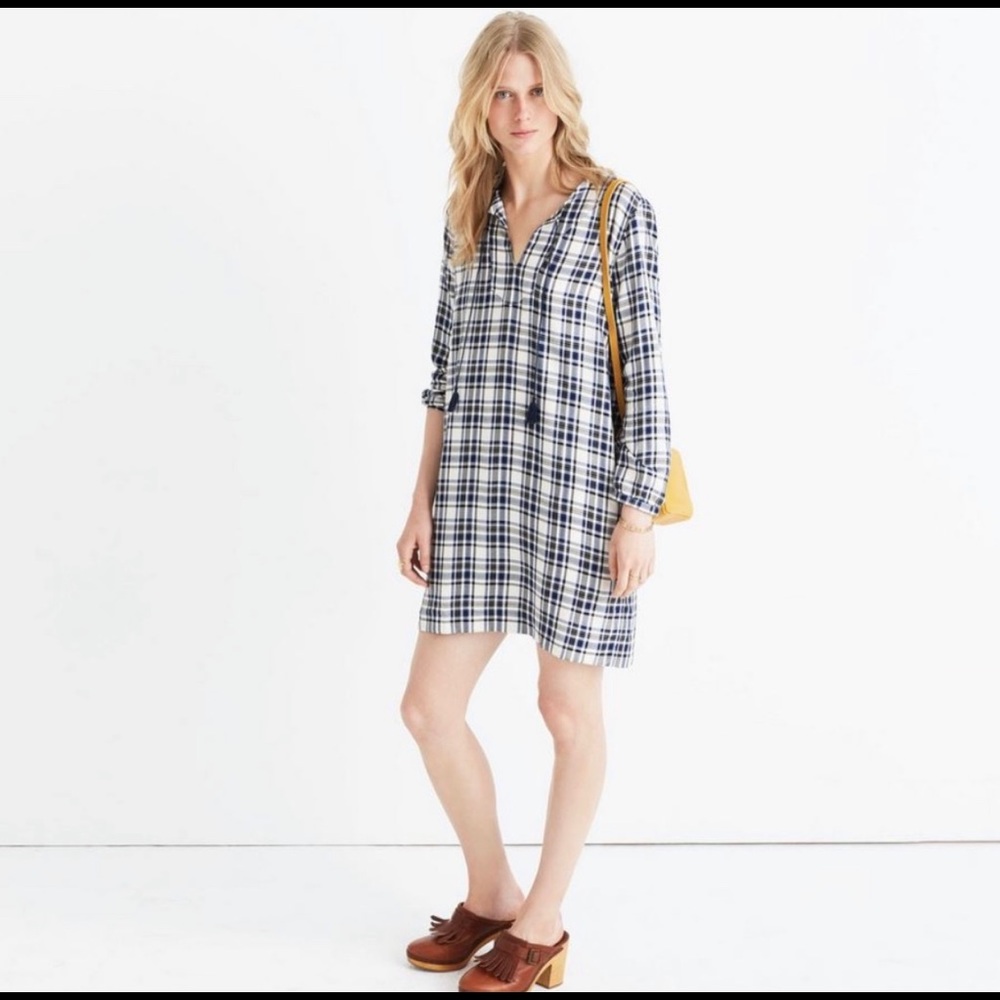 MADEWELL Plaid Shift Dress